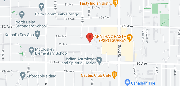 map of 11835 81 AVENUE